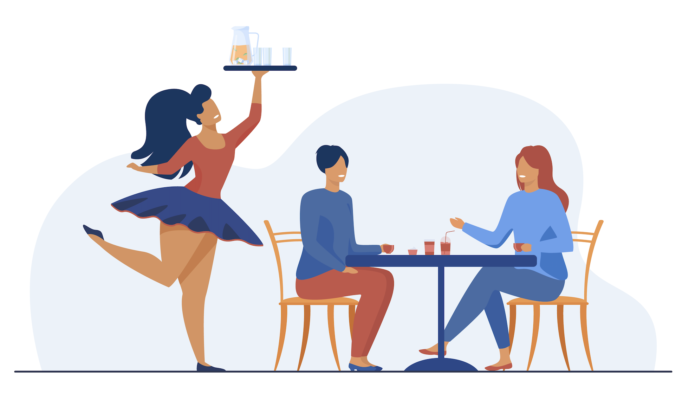 at the restaurant