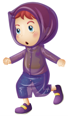 purple rain coat