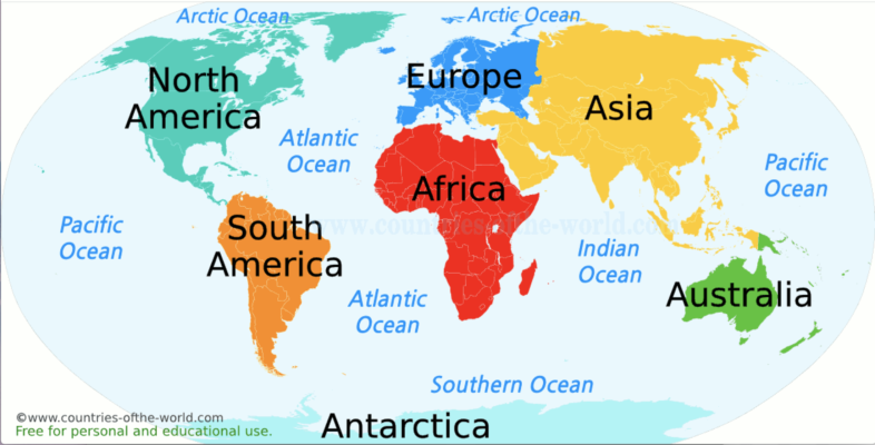 continent on map 2